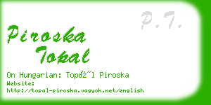 piroska topal business card